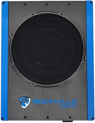 Miniatura 2 de Rockville USS10 10 "800w Slim Under-Seat Activo Powered Coche/Camión Subwoofer Sub Negro