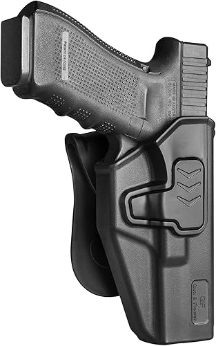 Compatible con Glock 17 31 (Gen1-5) Glock 22 (Gen1-4), no es compatible con G22 Gen5, cintura exterior de retención de nivel II para G17 G22 G31,