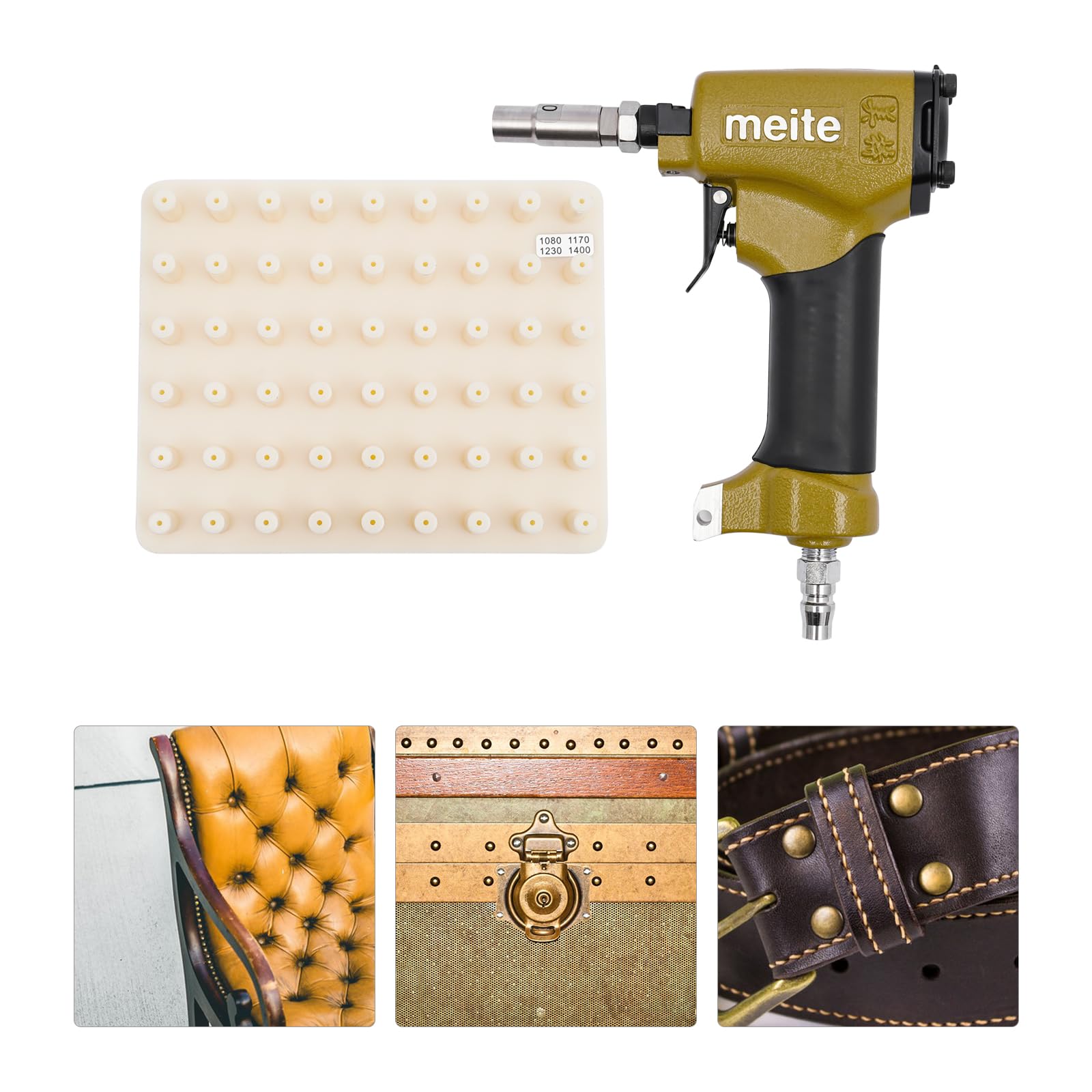 Chiodatrice ad aria compressa, pistola per unghie, chiodatrice pneumatica con 54 capacità di chiodo, lega di alluminio, per lavori di legno, decorazioni, mobili