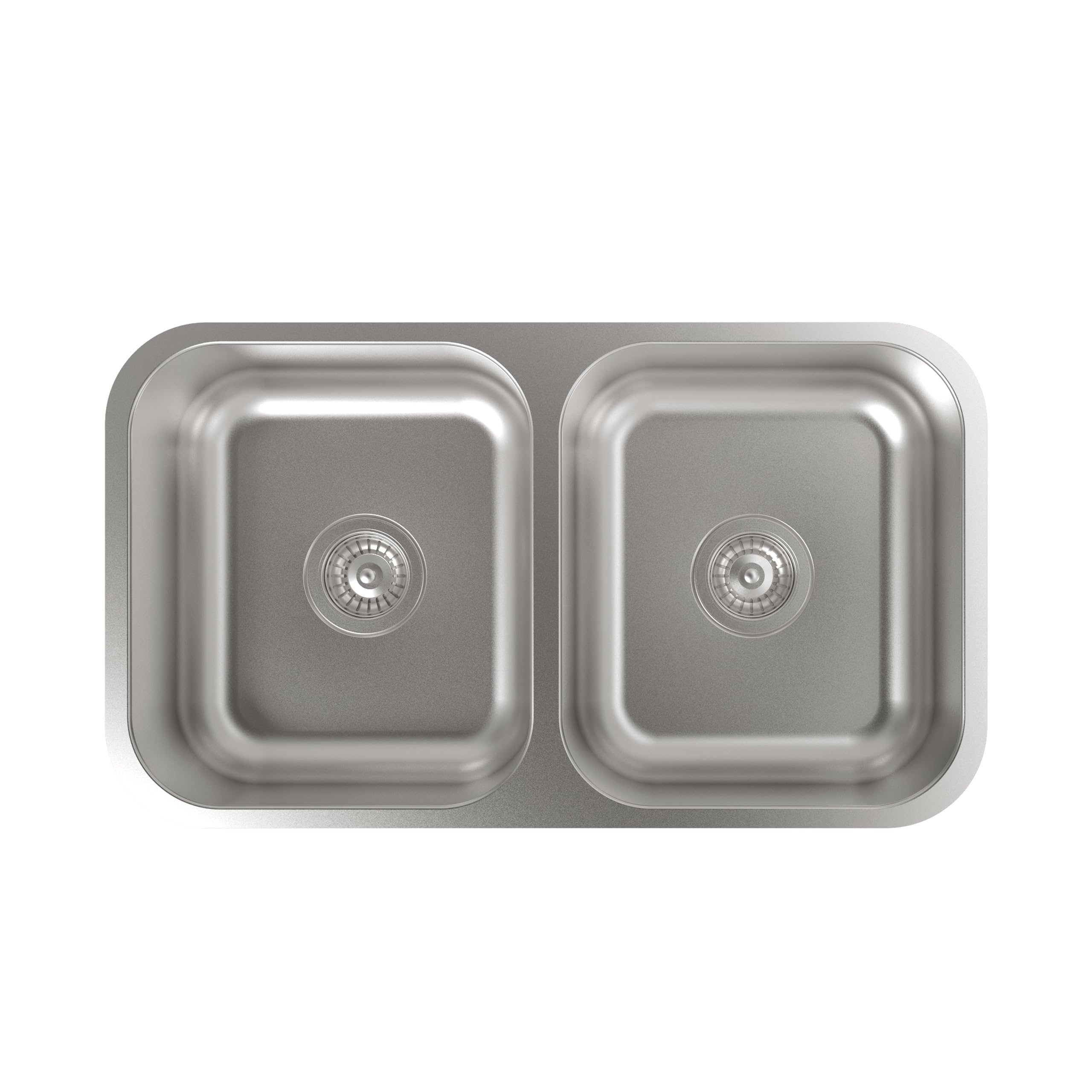Cata 02607101 Fregadero Bajo Encimera CB-2, 2 Cubetas Cuadradas, 785x450, Acero INOX