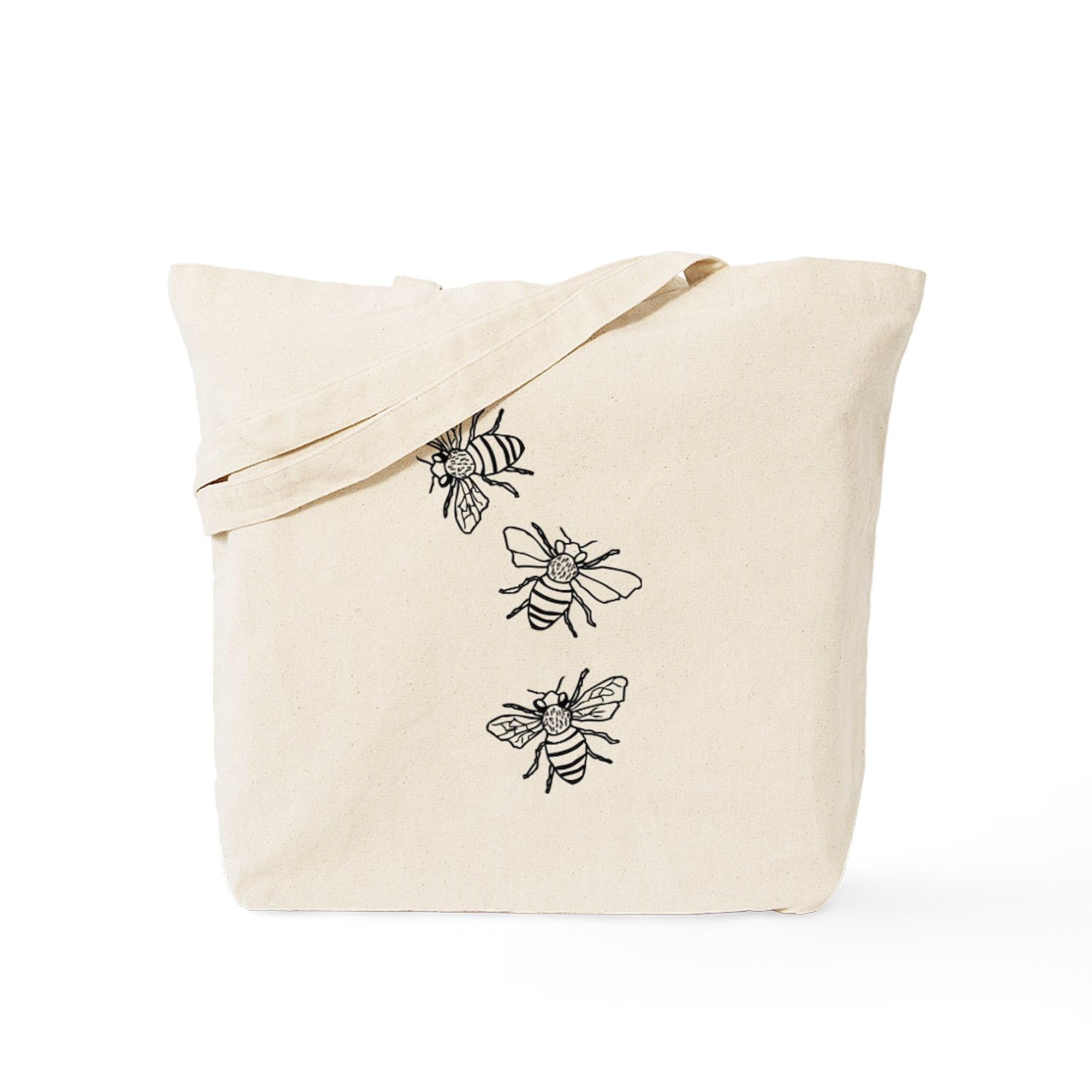 CafePress Honey Bees Tote Bag Reusable Natural Beige Canvas Shopping Bag