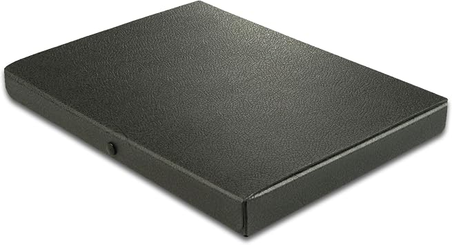 Elba 400000992 Box File with Push Button Fastening 1 cm for Approx 80 DIN A4 Pages 3 Flaps Label Black Capacity 3 cm, for Approx. 280 DIN A4 Pages Black