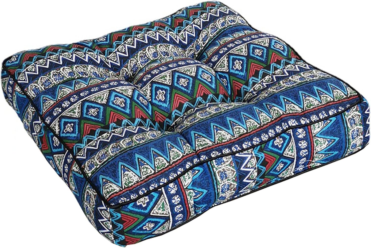 WJXBoos Chair Pads and Cushions for Dining Chair Linen Seat Pads Thick Tatami Seat Cushions Square Futon Kitchen Chair Cushions (J,16"*16"*4")