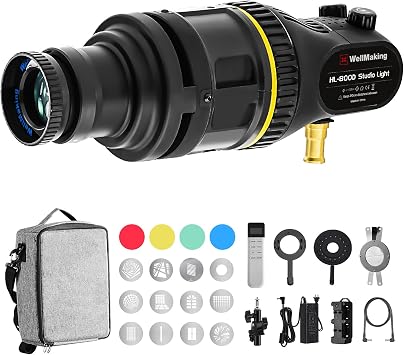 WELLMAKING HL-800D Optical Snoot Kit with 80W bi-Color COB LED Light