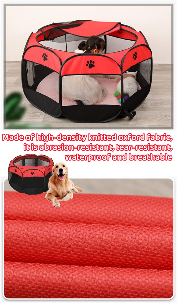 Portatile pieghevole per animali domestici, per cani e gatti, per interni ed esterni, ispessimento, tenda per box per animali domestici, box per cuccioli (Blu)