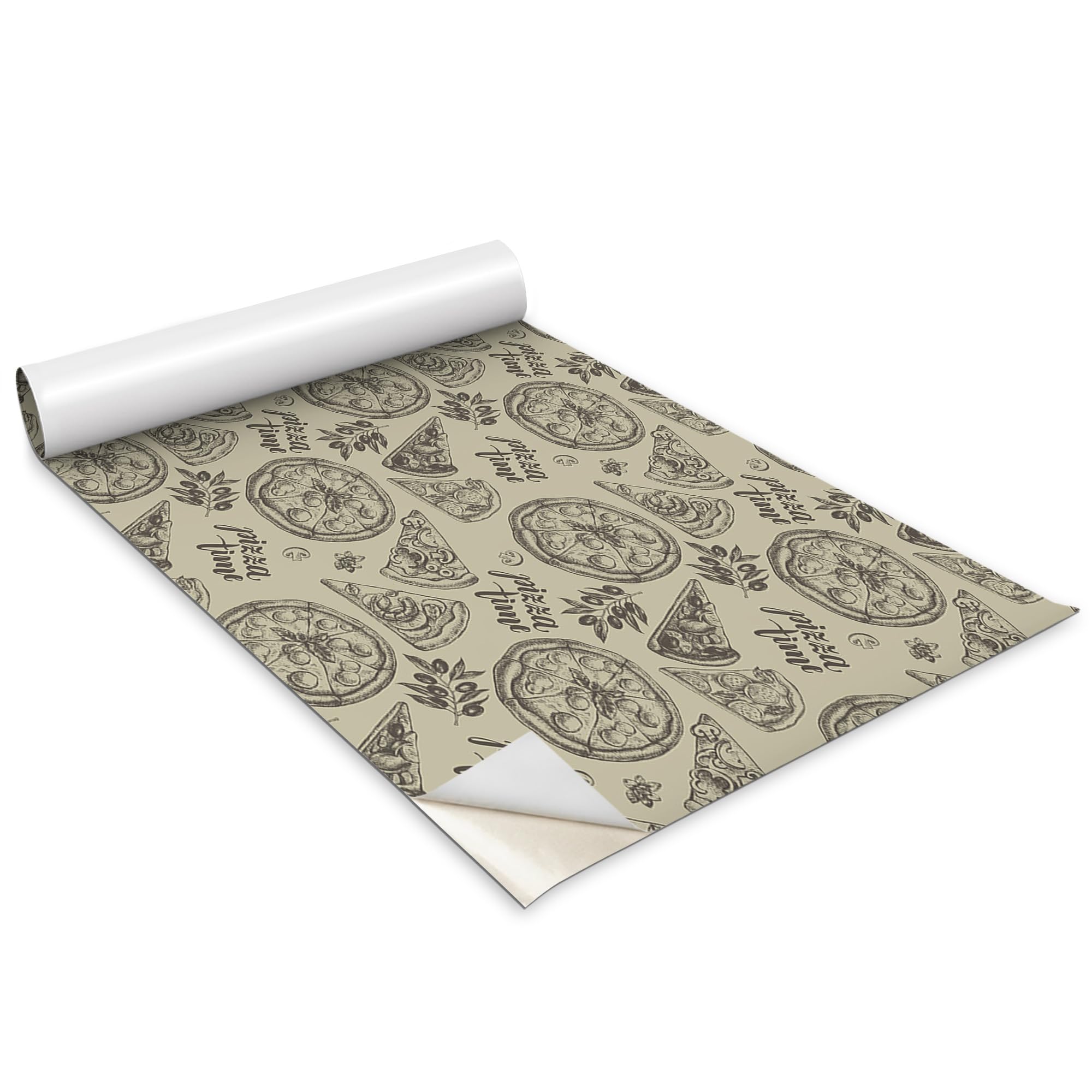Decorar cocina con pizza usando vinilo adhesivo de 100x50 cm para renovar armarios