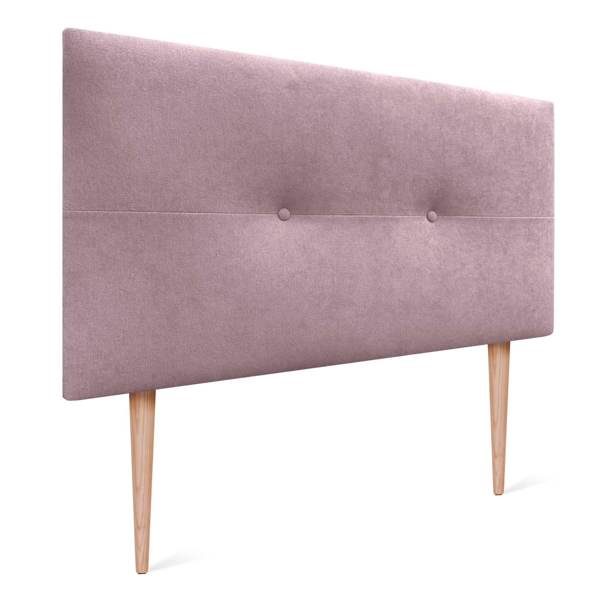 DHOME Cabecero Cabezal tapizado en Polipiel o Tela AQUALINE con Patas cabeceros Cama (Tela Rosa, 95x105cm (Camas 70/80/90))