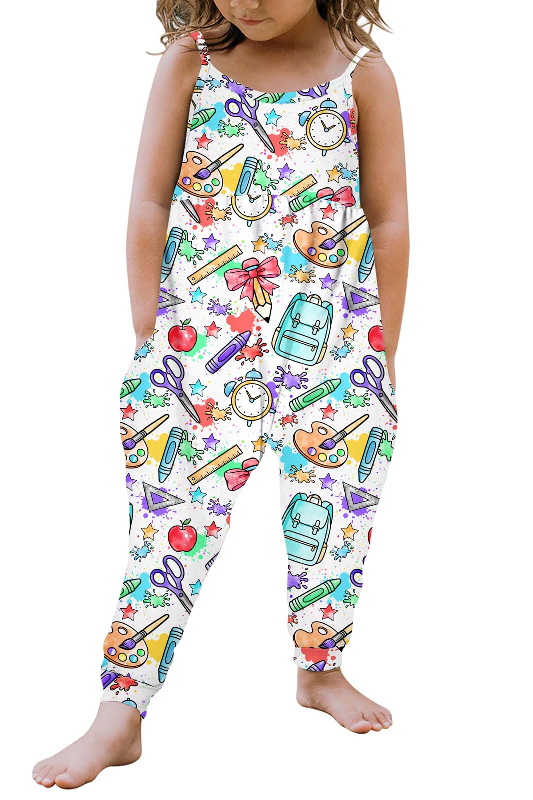 Yousie Toddler Girls Kids Rompers Jumpsuit Summer Spring Outfits 1-8 Years
