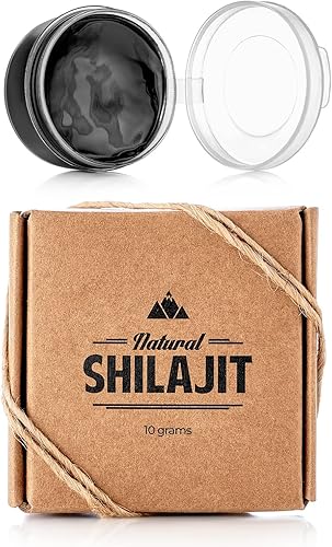 NATURAL SHILAJIT Resina  0.35 onzas  Shilajit para hombres con ácido fúlvico y oligominerales, nutrientes a base de plantas para energía, apoyo