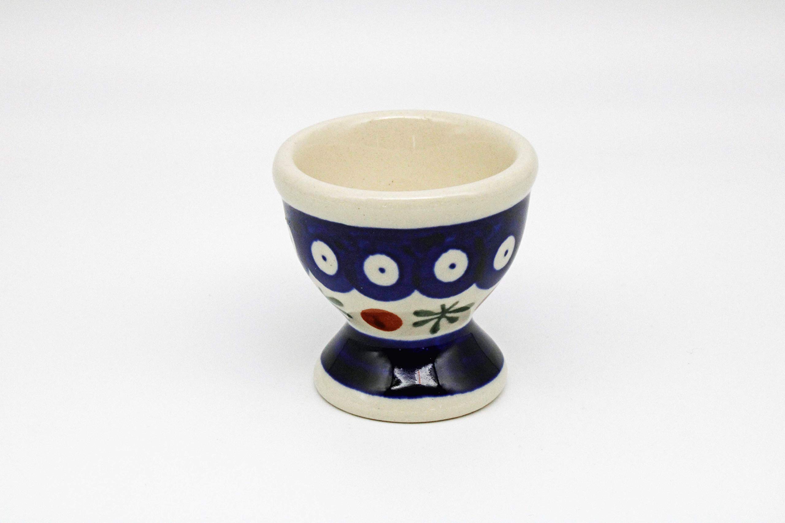 Polish Pottery Boleslawiec Egg Cup, in RED DOT pattern