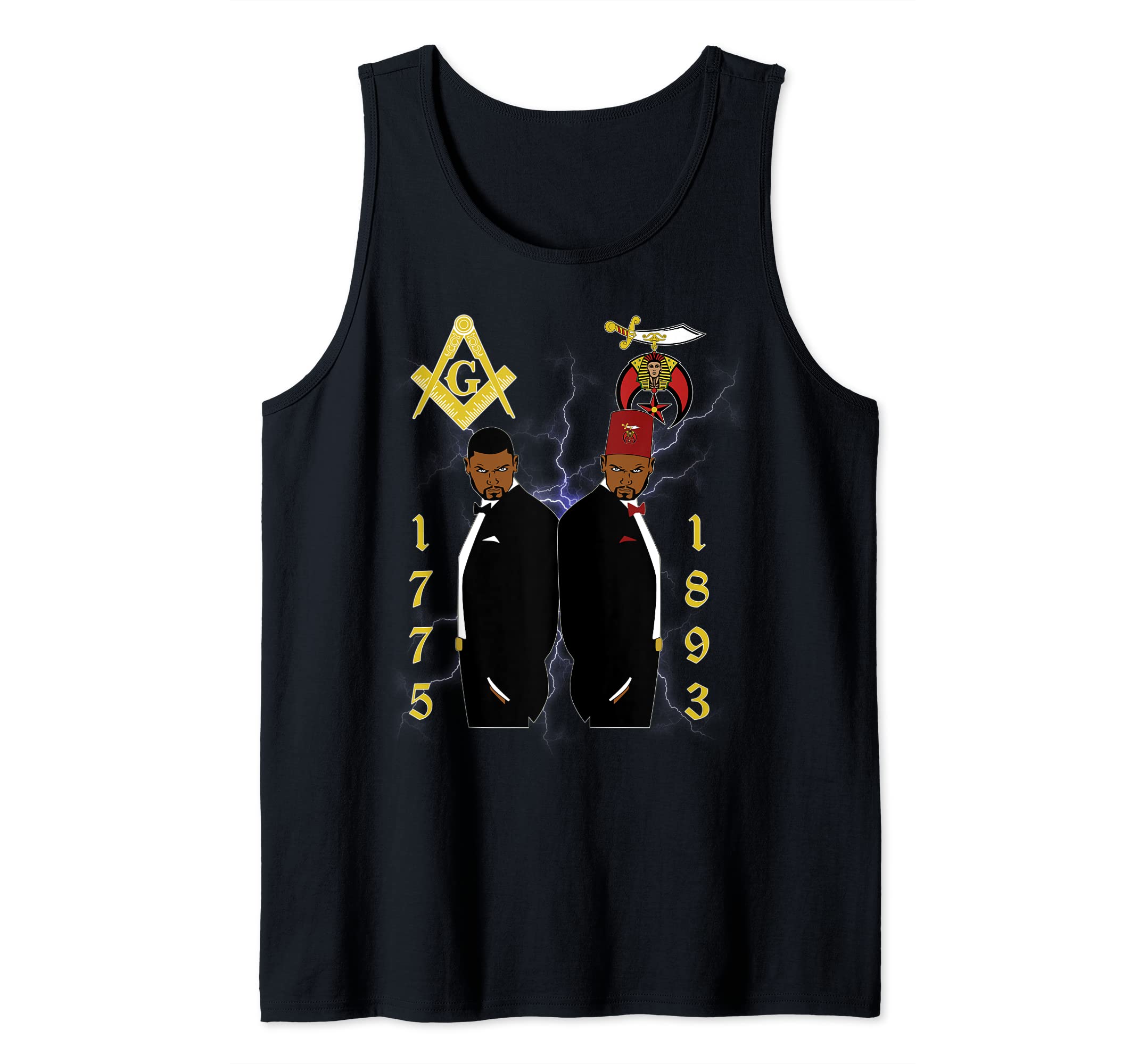 Mens Shriners 1893 Masons 1775 Shrine PHA Mason Fathers Day Gift Tank Top