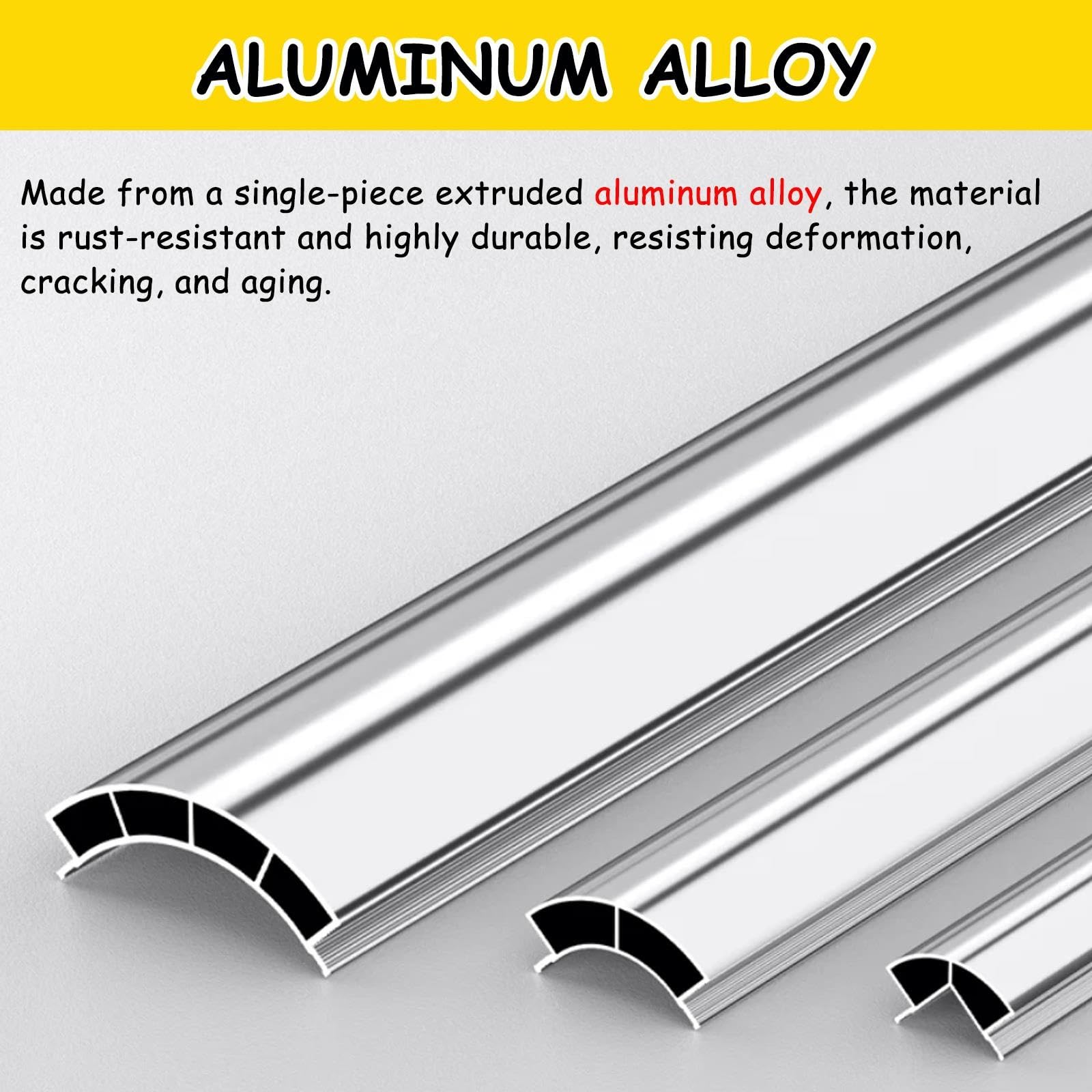 Aluminiowa okrągła listwa wypełniająca łuk do dekoracji narożników