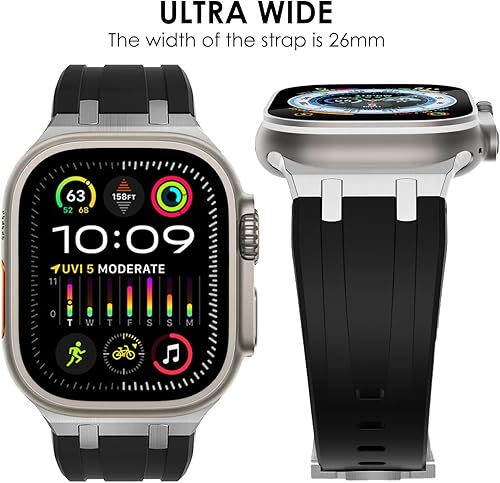 Miniatura 2 de WINGLE AP - Correas de lujo para Apple Watch Band Ultra 2 Band Ultra 1.929 in 1.811 in 1.772 in 1.732 in 1.654 in para hombres y mujeres Series 10 9