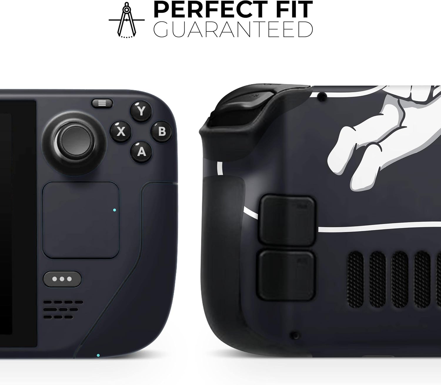 Compatible with Steam Deck - Skin Decal Protective Scratch-Resistant Removable Vinyl Wrap Cover - Dark Ebony Woodgrain