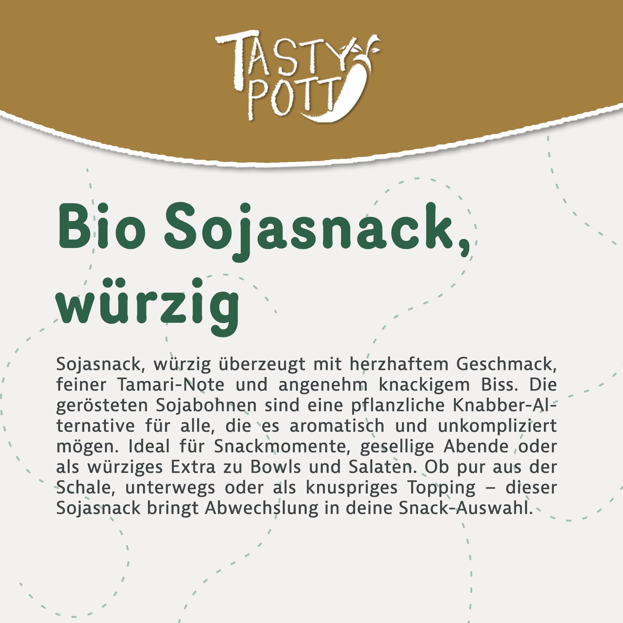 Tasty Pott Bio Sojasnack geröstet würzig I Aus Sojabohnen I Knabberei I Crunchy Mix I Alternative zu Chips I Vegan I Soja im Beutel 1000g (2x1000g)