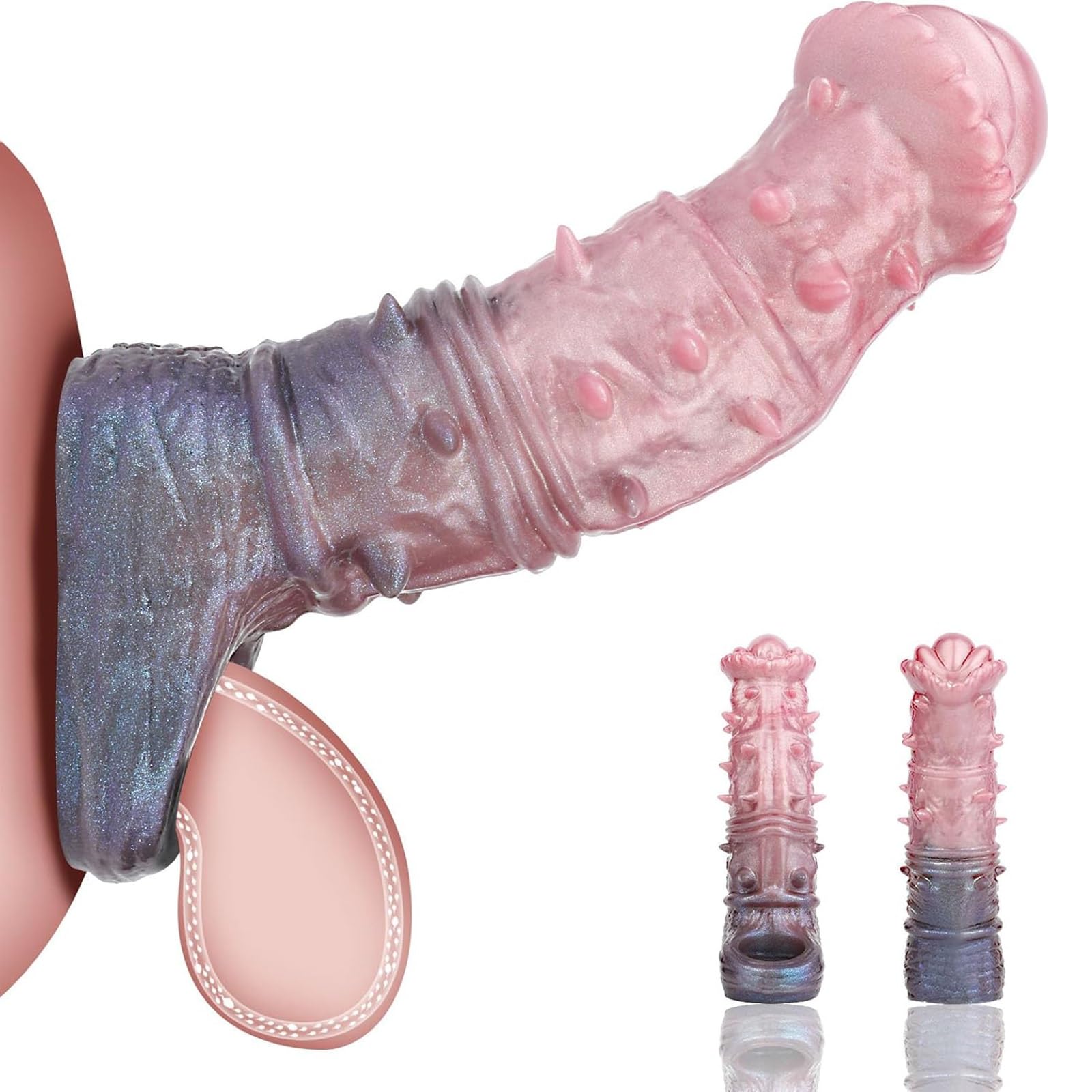 Funda para pene Big Monster de 7 pulgadas con anillo de silicona 7
