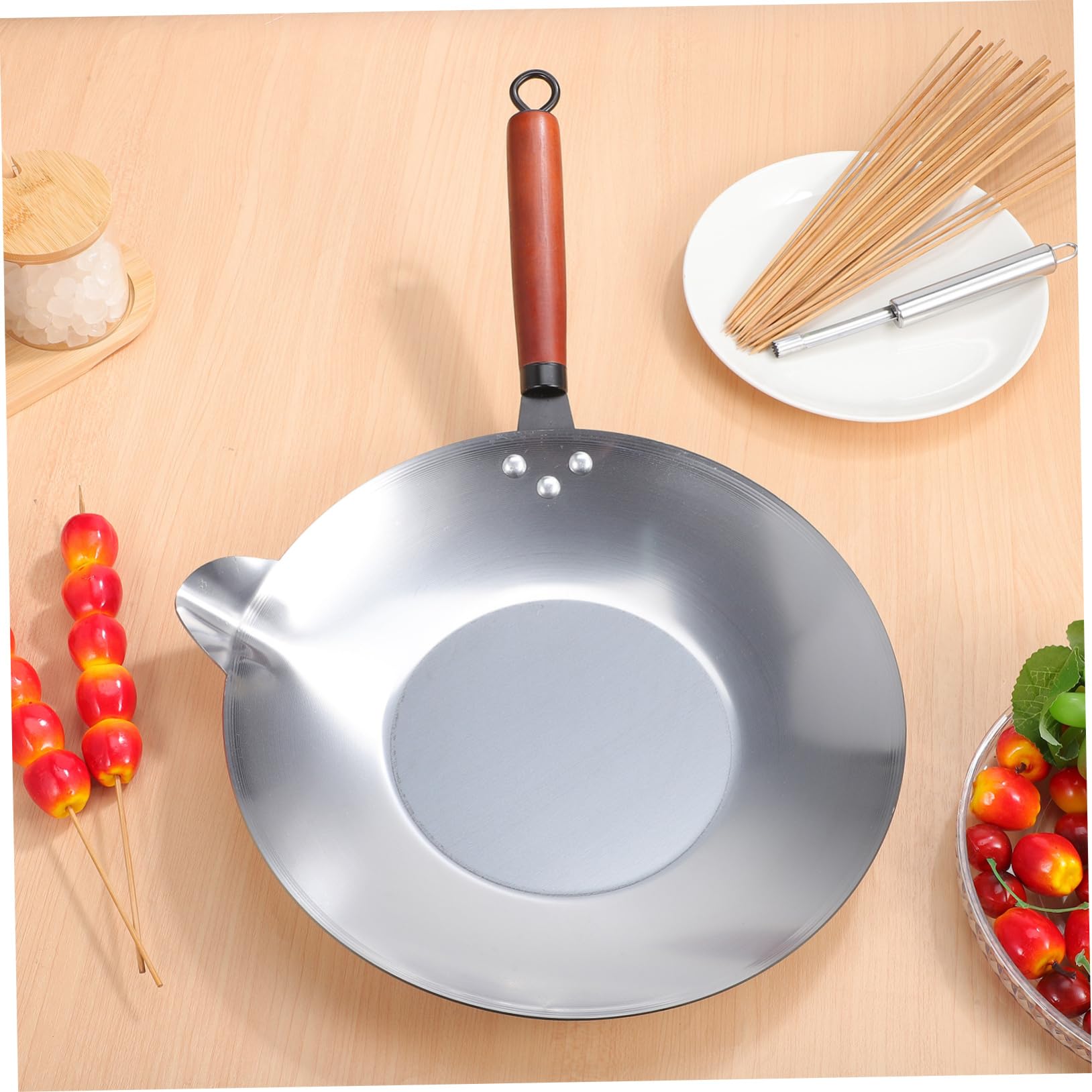 GRIRIW Sugar Dipping Wok Stove Pan Candy Melting Pot Metal Butter Pot Ideal for Baking Melting Treats