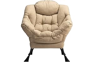 HollyHOME: Luxurious Fabric Comfy Reading Chairs Adorned for the Bedroom