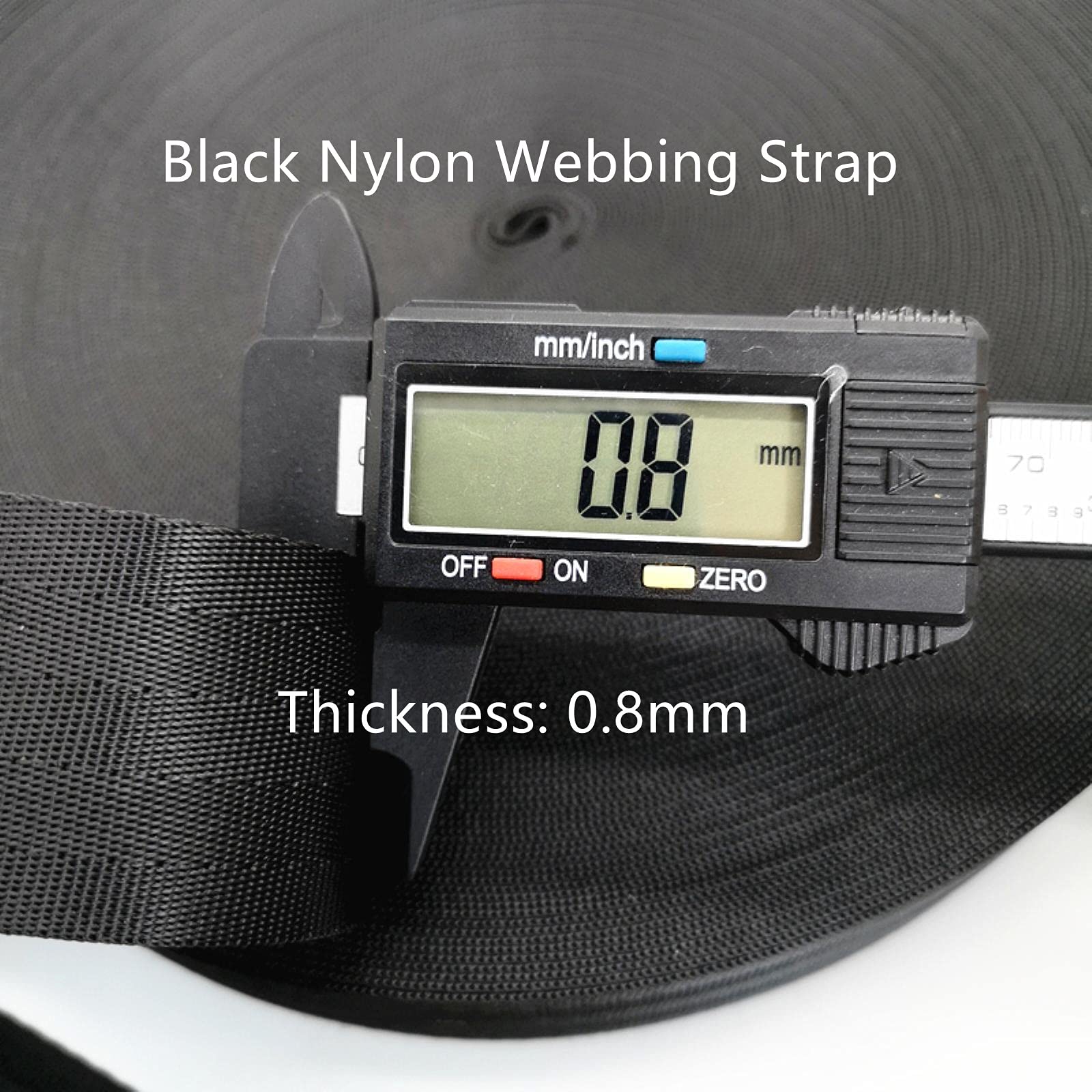 Correa de Nylon Correas de Nailon Negro, Cinta, Correa, Collar for Perro, Mochila, cinturón, Cintas DIY, encuadernación al bies