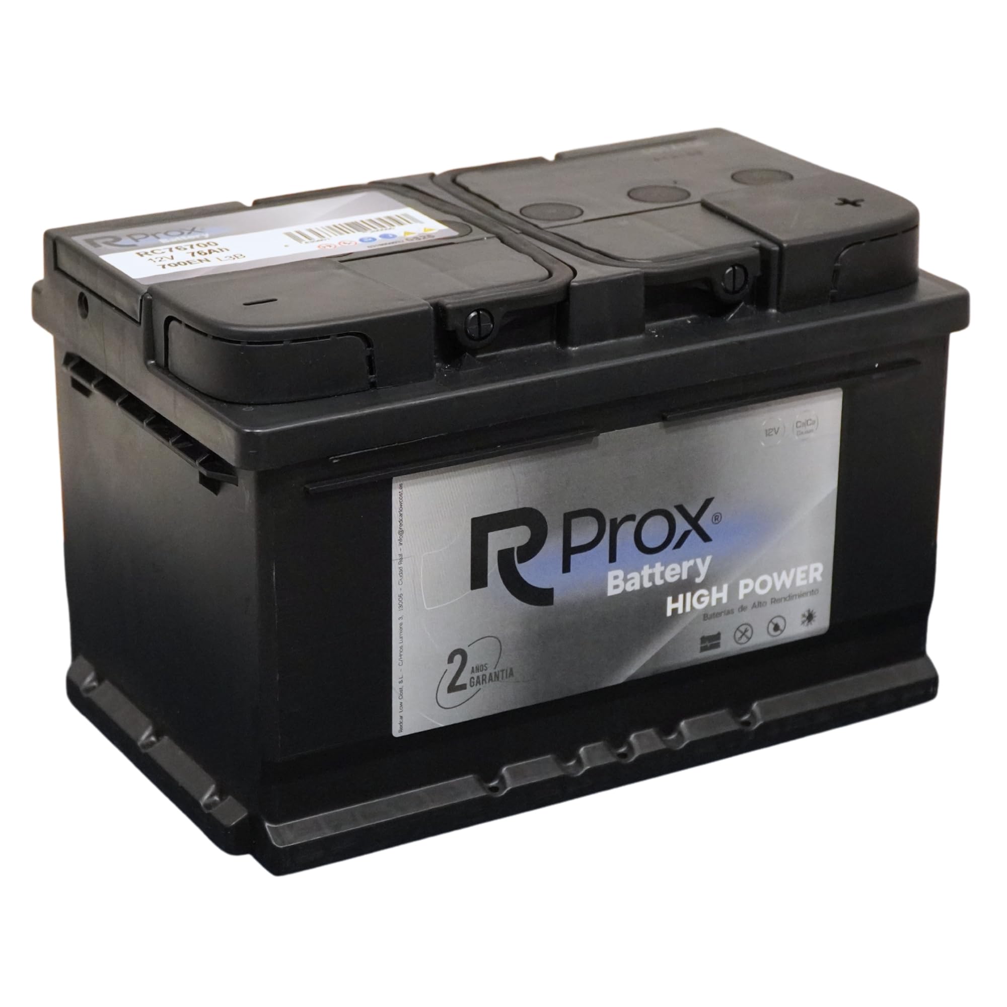 Batería de coche 75 Ah 680 Amp 24 Meses de Garantía. Máxima Energia de Aranque. Fabricante Lider Europeo.