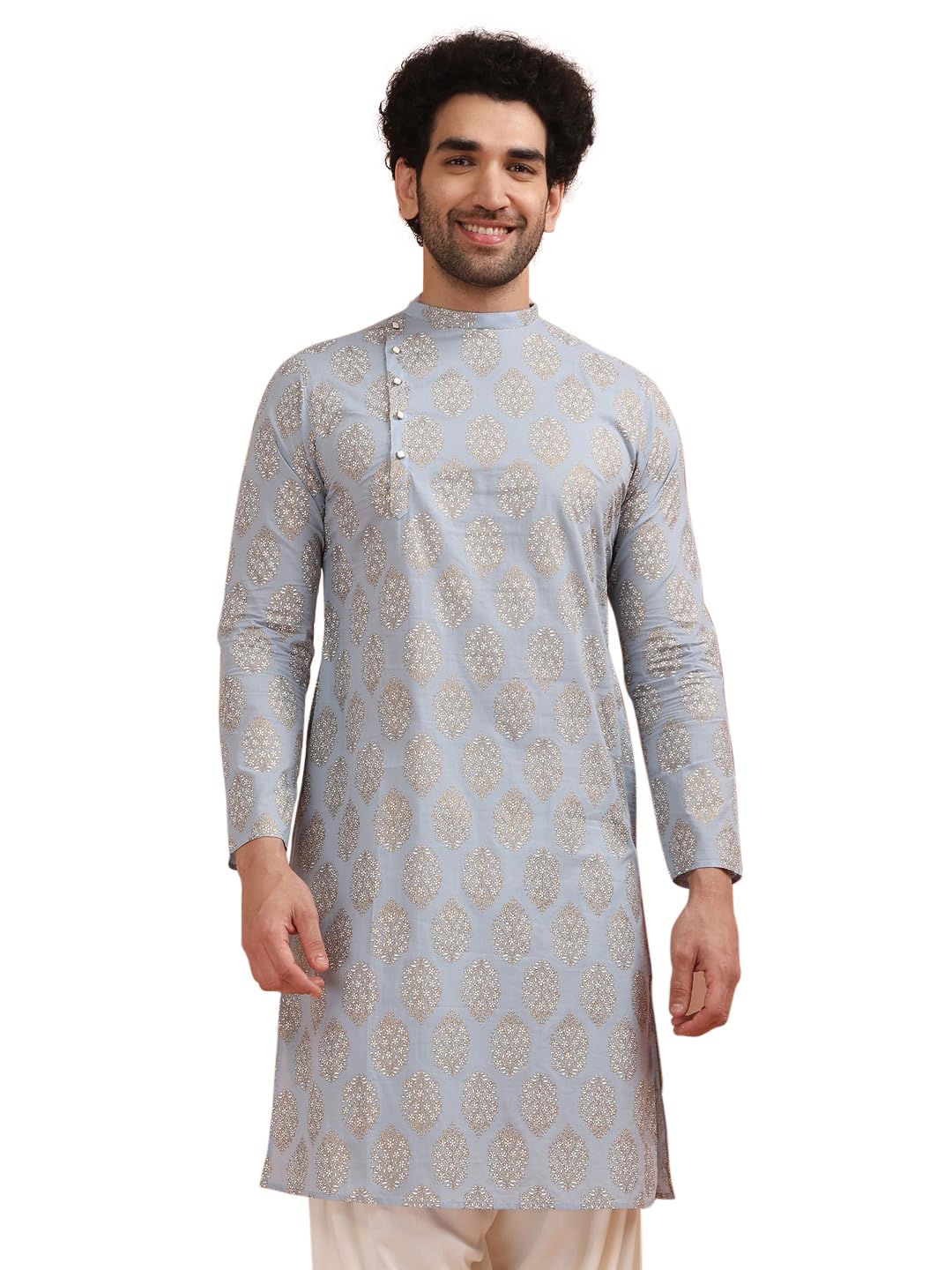 Men's Cotton Blend Regular Fit Indian Ethnic Wear Kurta for Wedding & Festivals-image-15