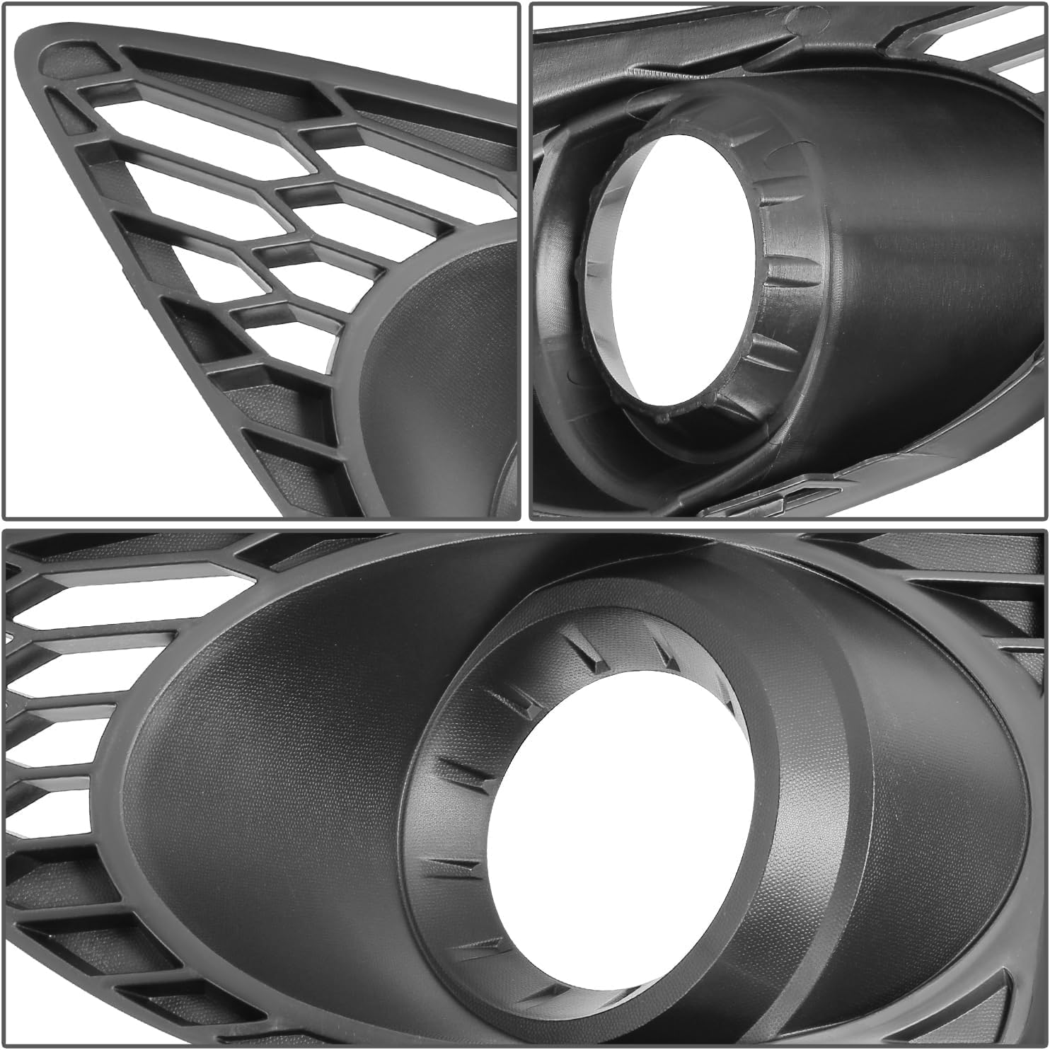 DAT AUTO PARTS Front Left Driver Side Fog Lamp Light Hole Bezel Cover Insert Replacement For 2010-2012 Ford Fusion & Hybrid Black Textured Plastic FO1038122 AE5Z17E811BA