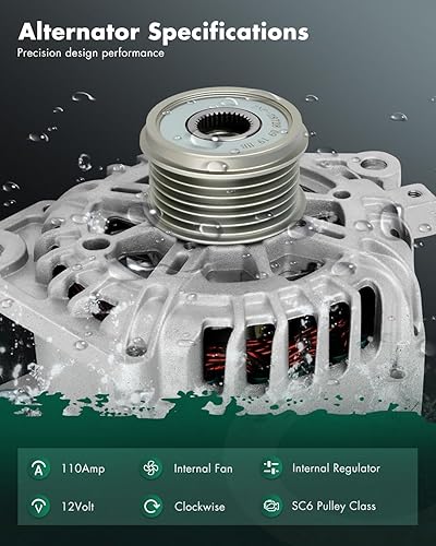 Miniatura 2 de SCITOO Alternador para alternadores 11258 1145811567 apto para Nissan para Altima 2007-2009, para Nissan para Sentra 2007-2009 11258 11458 11567