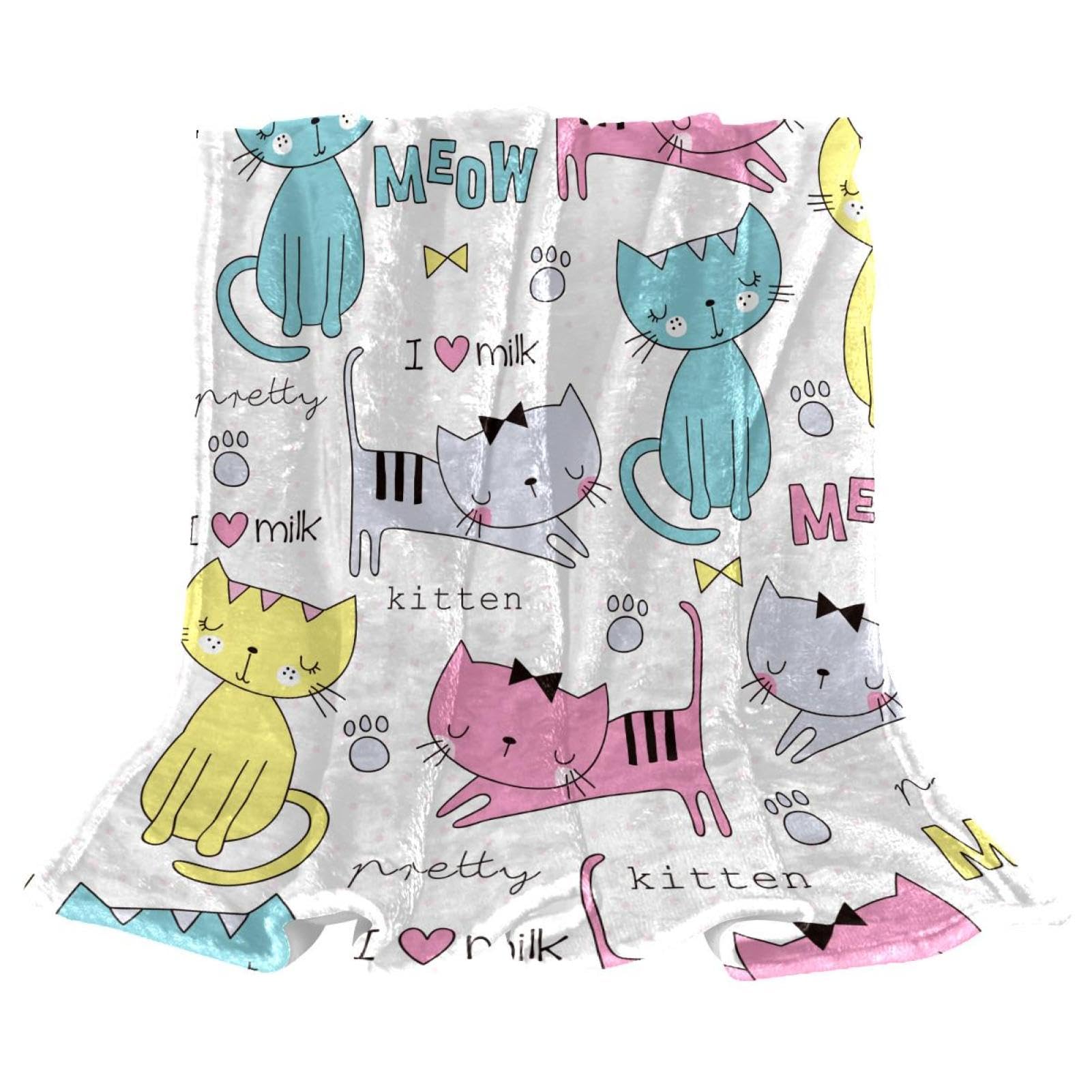 Couverture polaire chats pour un moment cocooning sur votre canapé