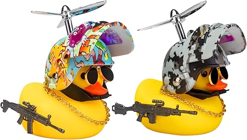 wonuu Adornos de pato de goma para automóvil, decoración de tablero de pato para niños, decoración de bicicleta para ciclismo, motocicleta y
