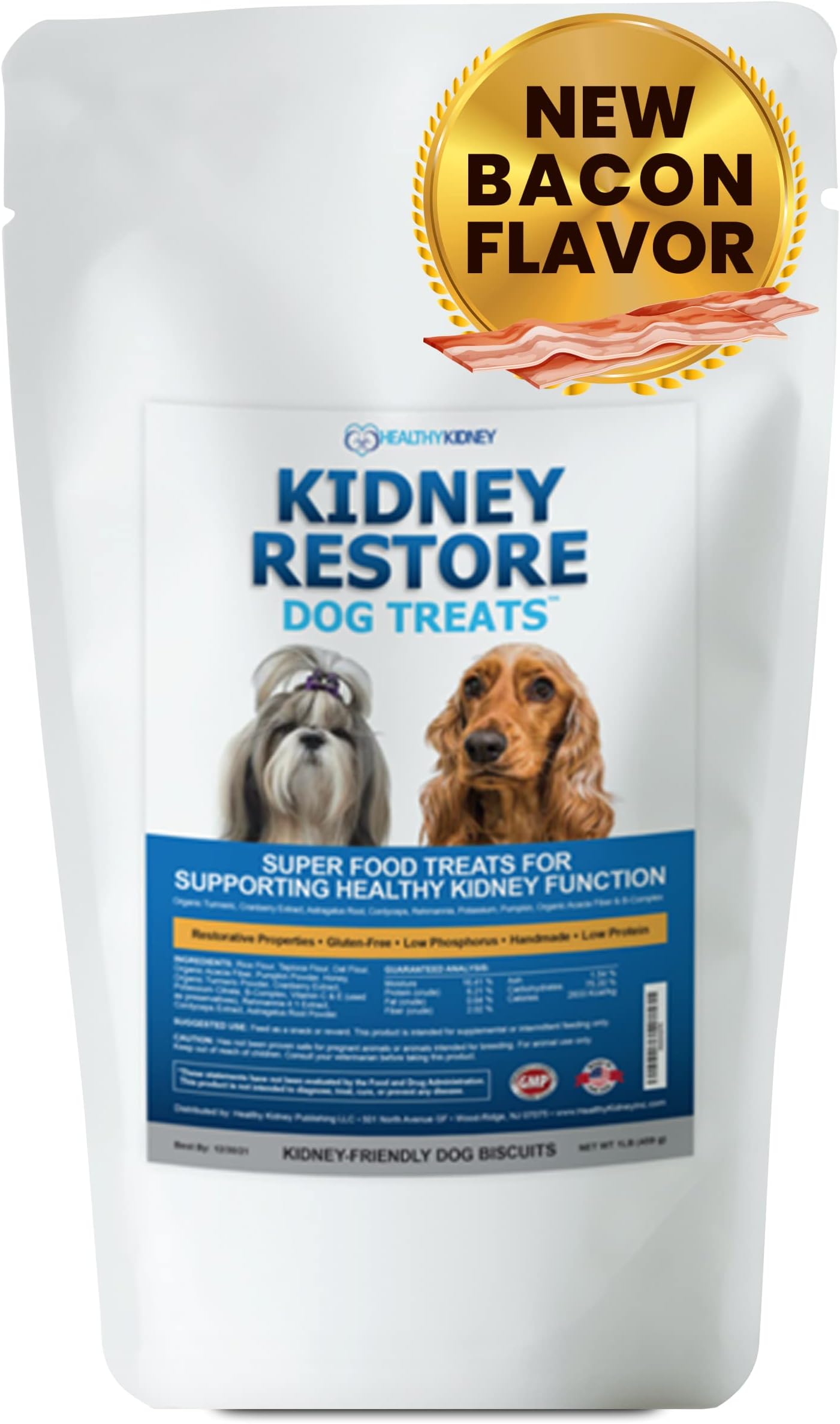 Kidney Restore Bacon Flavor Dog Treats: Low Protein Treats for Dogs, Kidney Function for Dogs, Renal Friendly Low Protein