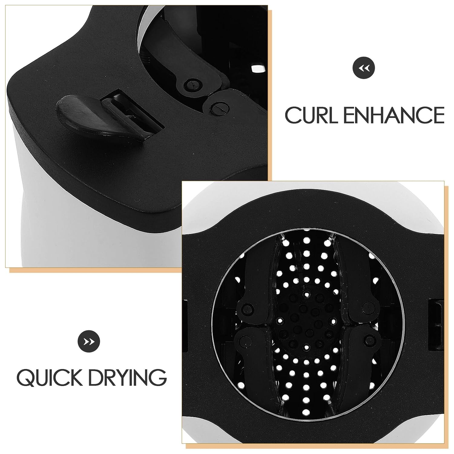 Ciieeo Universal Adjustable Hair Diffuser Attachment 4.2-7.55cm Nozzle for Hair Dryer, Portable Blow Dryer Diffuser Head for Styling, Curling and Drying at Home Or Travel