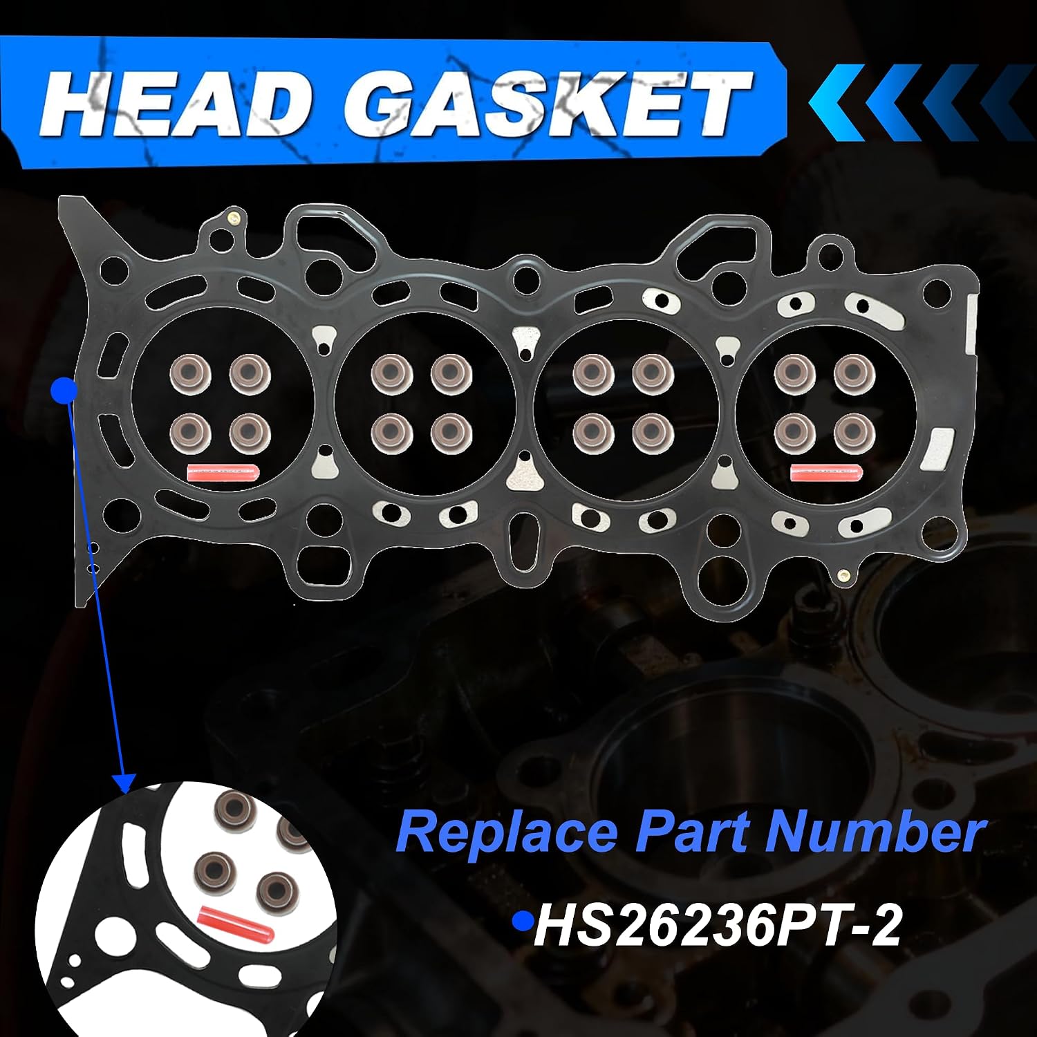 1.7 Full Head Gasket Set w/Cylinder Head Bolts Fit for Honda Civic V-Tec EX HX SI 1.7L 2001-2005 D17A2 D17A6 HS26236PT-2 HBH0034