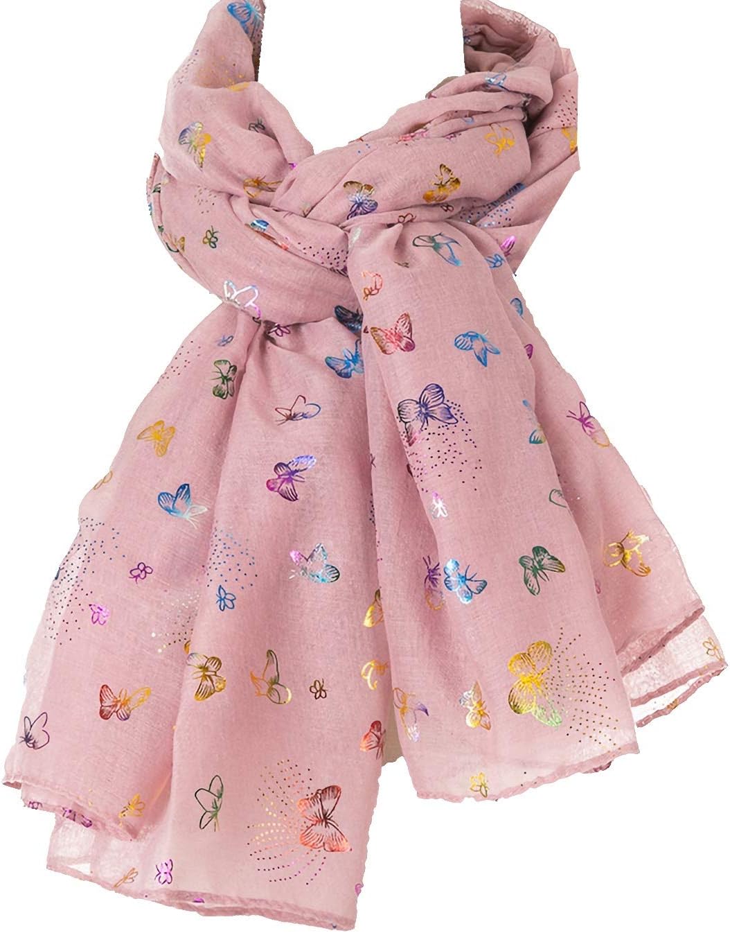 World of Shawls Butterfly Print Scarf for Women Celebrity Style Maxi, Wrap, Sarong, and Shawl Trendsetting Fashion Accessory for All Occasions