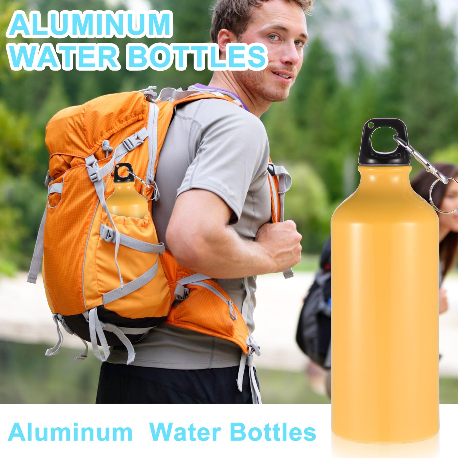 24 bottiglie d'acqua in alluminio a prova di perdite da 470 ml