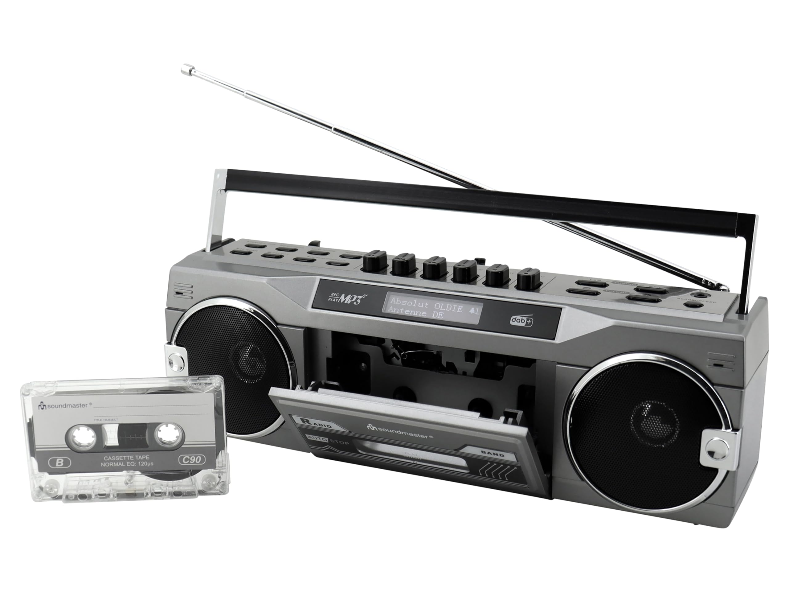SOUNDMASTER DAB+/FM Retro Radiokassettenrekorder SRR80TI, USB/SD, BT
