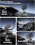 CloudValley 15W Fast Wireless Car Phone Holder Mount, Magnetic Charger with Super Strong Vacuum Suction, 360° Adjustable Foldable Stand for Car Dashboard, Designed for MagSafe iPhone 17/16/15/14/13/12