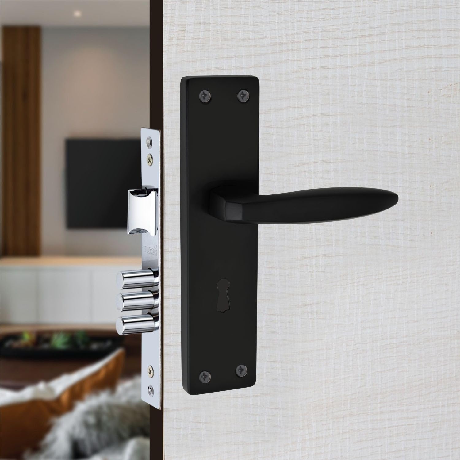 Milton 8 Inch Aluminum Mortise Lock Set - Black Model MSS-ALM-2001-image-35