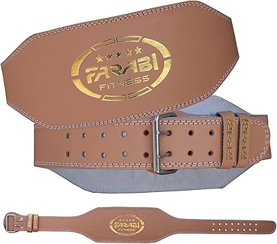 Farabi Sports Weight Lifting Body Building Gym Leather Belt Wide (L/XL)