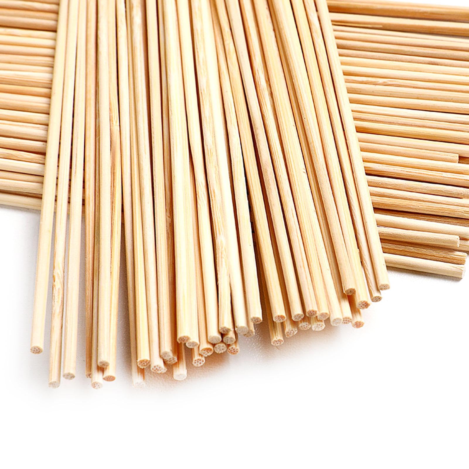 100pcs Wooden Sticks for Crafting, 30cm x 3mm Wooden Dowel Rods Round Craft Pins Rods DIY Stick for Model Making, Home Decoration and Crafts