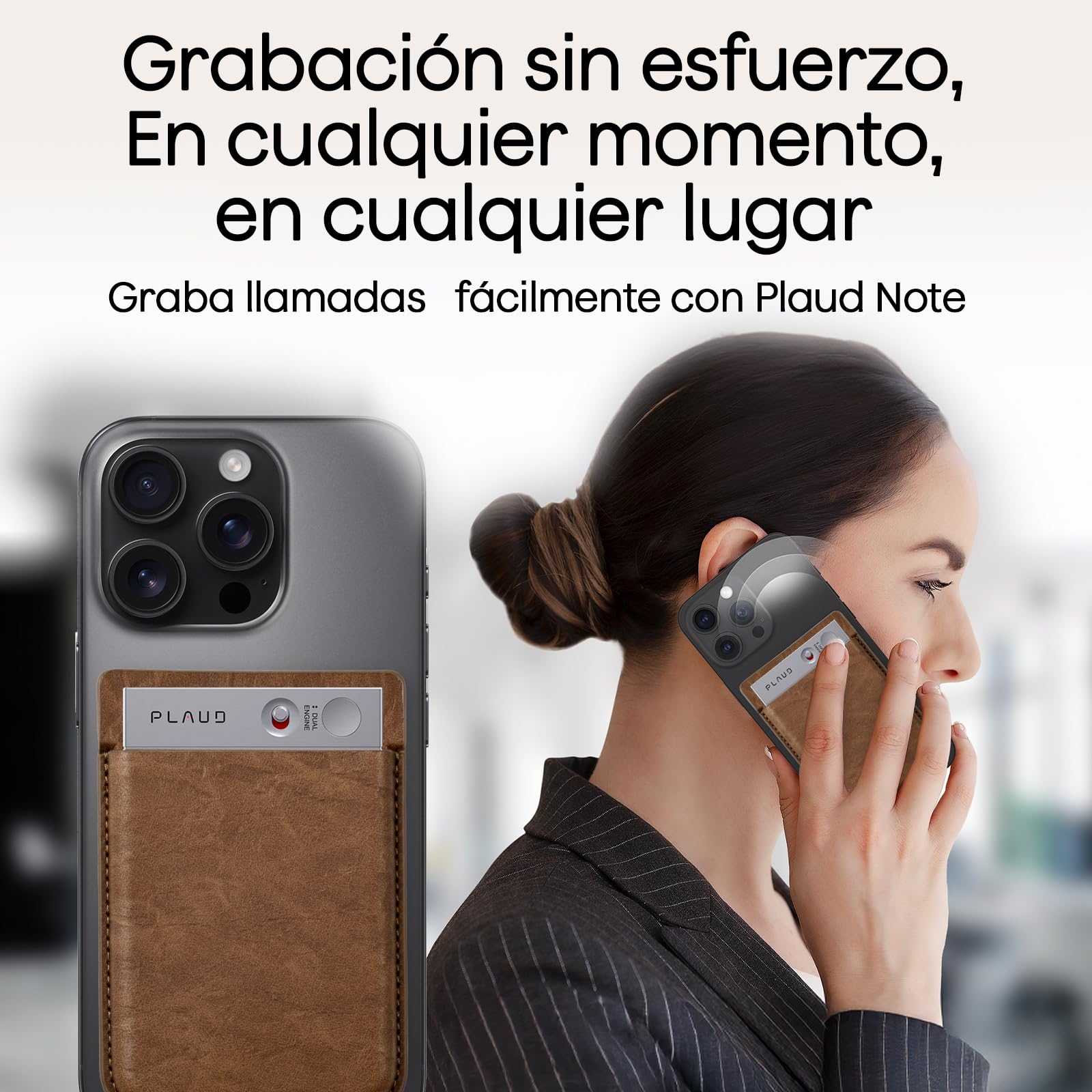 Funda Magnética para Plaud Note Grabadora de Voz IA Solo Compatible con Plaud Note Grabadora Protector Portátil, Marrón