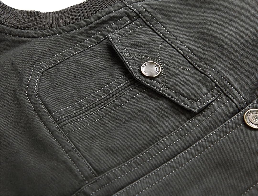 Men Multi Pockets Cotton Vests Male Sleeveless Jackets Spring Autumn Fishing Vests Photography Waistcoats
