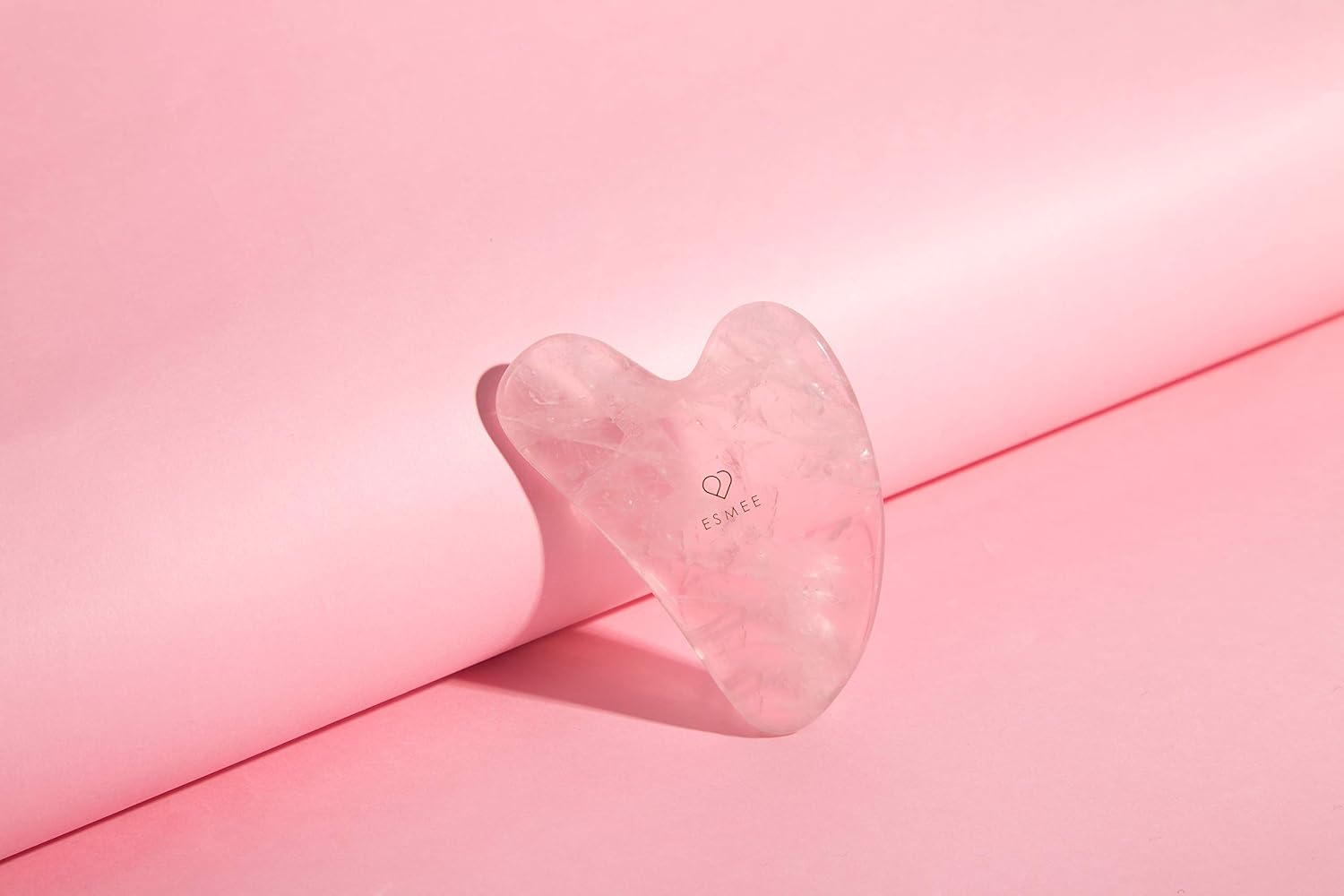 Rose Quartz Gua Sha Facial Tool Set by Esmee | 3 in 1 Premium Guasha Kit | 100% Real Rose Quartz Crystal | Anti-aging Beauty Therapy for Massage and Skin Rejuvenation (rose quartz)
