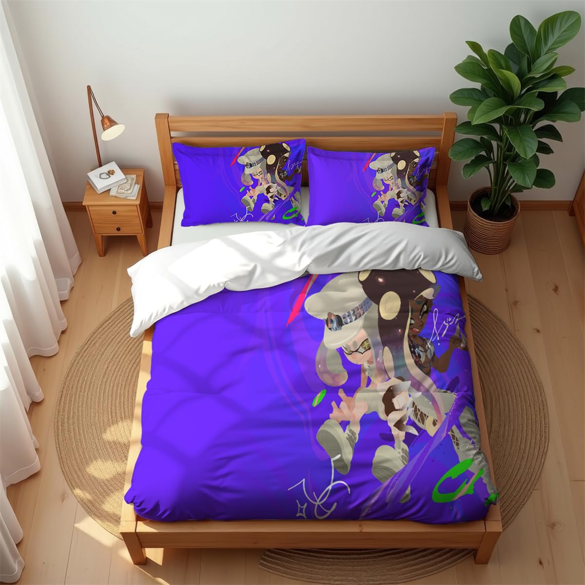 Ste-X Sp 05 Spray Graffiti Ultra Soft 210 Thread Count Cotton Bedding Set Breathable Anti-Mite Duvet Cover (,200X200cm(Double))