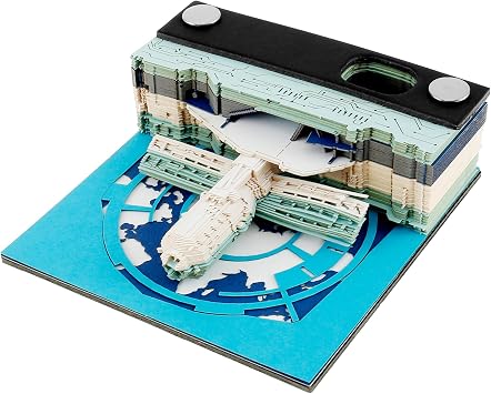 3D Memo Pad, 2024 Desk Calendar Memo Pad, Time Piece Calendar 2024, 3D Art Calendar 2024, Carving Art Notepad, 3D Magic Castle Weekly Calendar Notepad DIY Sticky Post Craft Style 1
