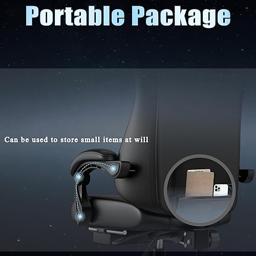 Miniatura 7 de Silla ergonómica para videojuegos, silla de videojuegos con cojín de resorte de bolsillo y reposapiés, silla de computadora ajustable en altura con