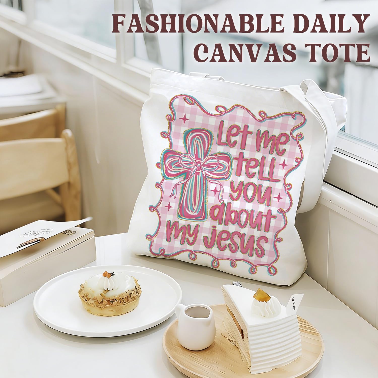 Christian Tote Bag, Bible Bag, Bible Tote Bags for Women, Christian Gifts for Women - Image 4