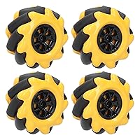 Vista 6 de Mecanum Wheel Robot Kit con ruedas omnidireccionales de 2.362 in Chasis de coche inteligente para proyectos STEM de motor TT