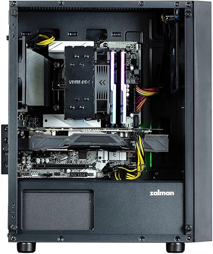 Miniatura 9 de Zalman T3 Micro ATX Case, MATX PC Case with 2 x 120mm Fans Pre-Installed, Full Tempered Glass Side Panel, Compact Mini Tower Gaming Computer Chassis