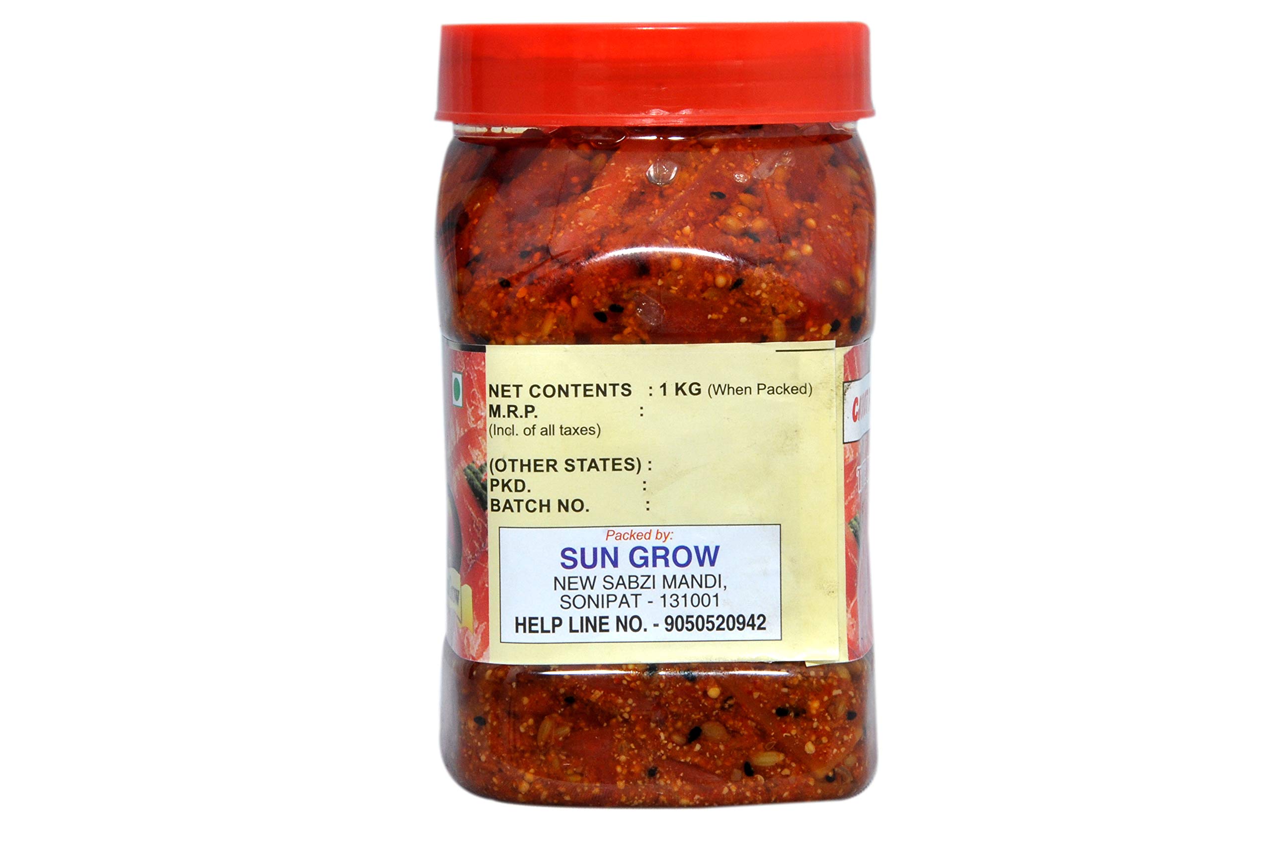 Sun Grow Punjabi Carrot Pickle(Real Taste of Punjabi Pickle) Premium Pickle Jar ||Ghar Ka Achar ||Mouth-Watering Mother Made Love 850g - Image 4 thumbnail