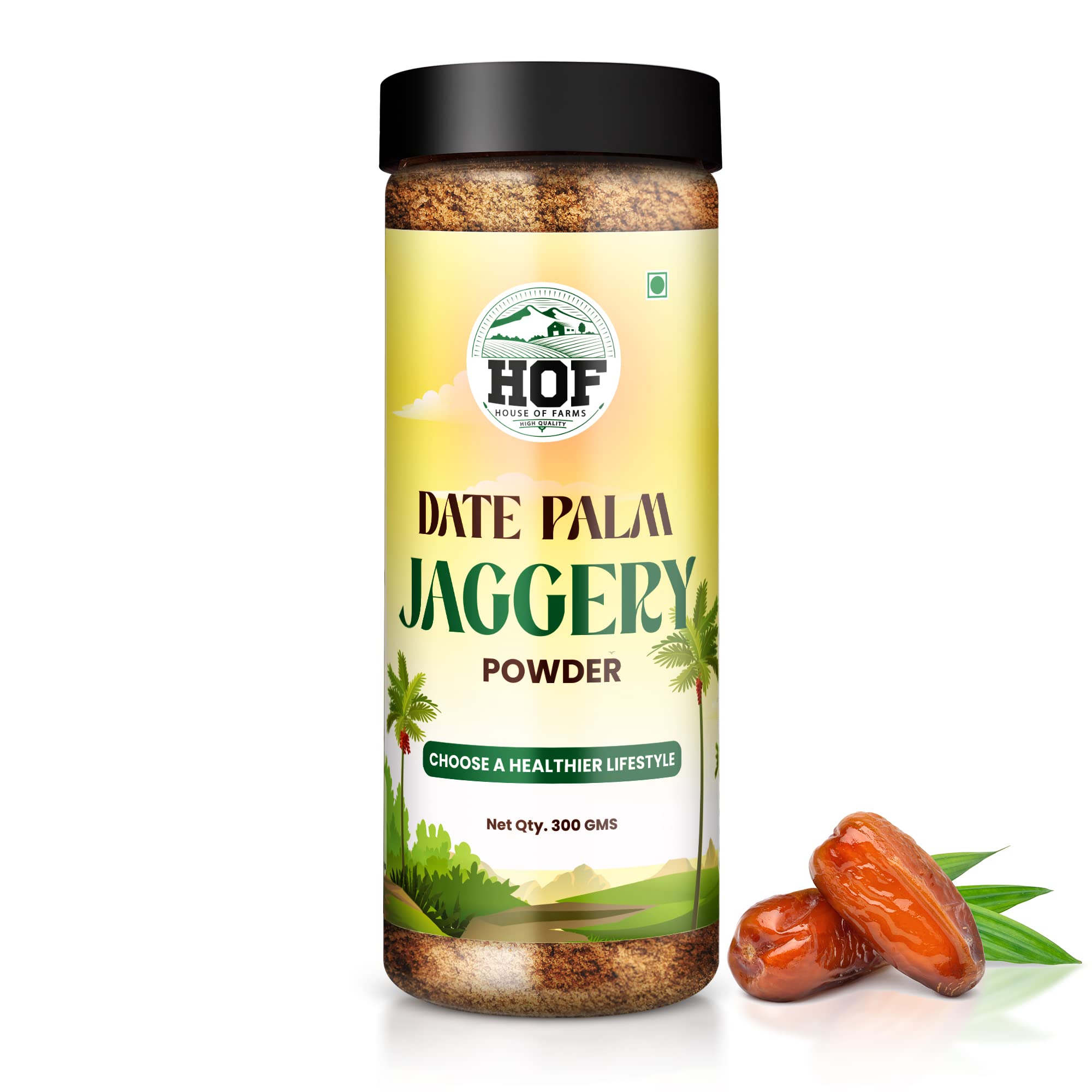 House Of Farms Natural Date Palm Jaggery Powder - 300 Grams | Healthier Alternate to Sugar| 100% Pure Khajur Jaggery| No Chemicals| Gluten Free| Premium| Nutritious| Immunity Boosting (B0C5CXB8MC) Amazon Price History, Amazon Price Tracker